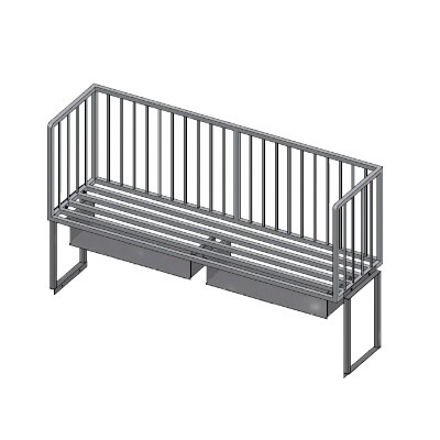 John Boos ALMBR-4T Boat Rack 