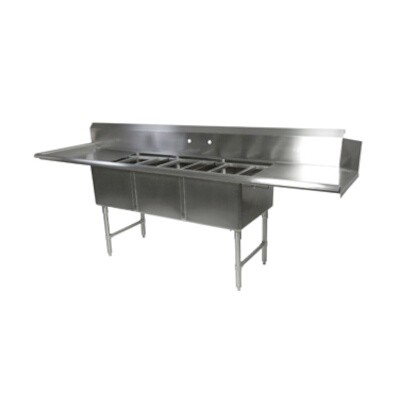 John Boos DT3B18244-2D18L Dishtable with Potsinks 