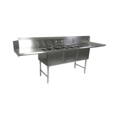 John Boos DT3B18244-2D18R Dishtable with Potsinks 
