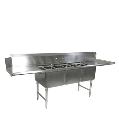John Boos DT3PB18244-2D18R Dishtable with Potsinks 