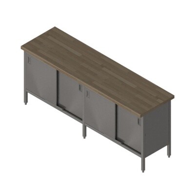 John Boos EBSW7-30144 Wood Top Work Table 