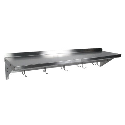 John Boos MENSL48-P Overshelf with Pot Rack 