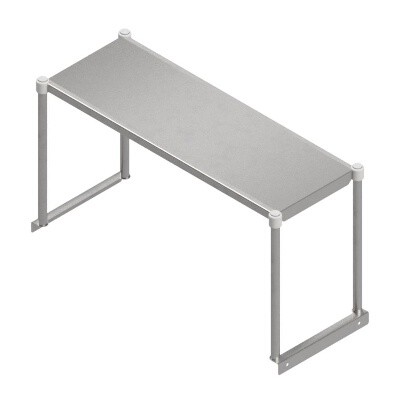 John Boos OSE16FK-1296 Table-Mounted Overshelf 