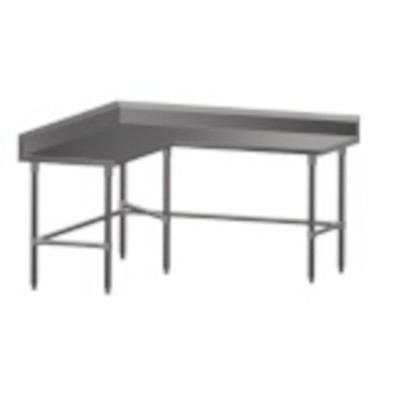 John Boos ST4R5-L3060SBK L-Shaped Work Table 