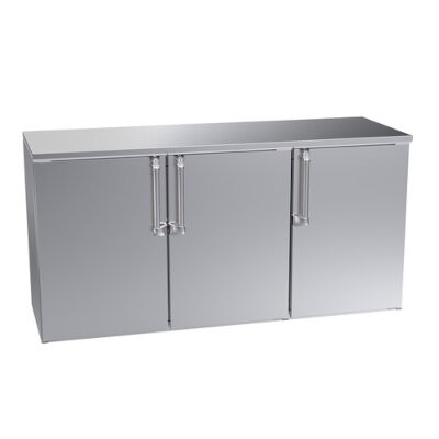 Krowne BD72-SS - Back Bar Storage Cabinet, three section, 72'W, stainless steel exterior 
