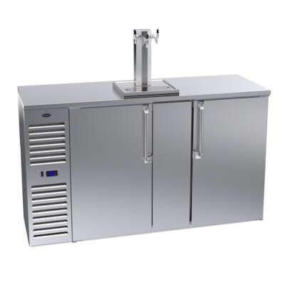 Krowne DB72-SS - Draft Beer Cooler, two-section, 72'W, (1) tower with (3) faucets, stainless steel exterior 