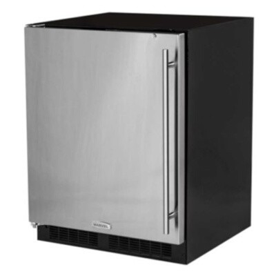 Marvel MARE224SS51A - 24' Low Profile Refrigerator, Solid Stainless Steel Door, Left Hinge 