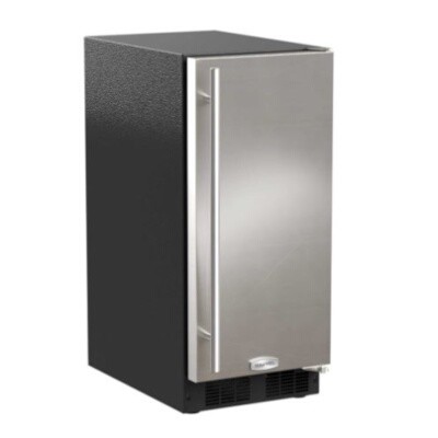 Marvel MLCL215SS01B - 15' Ice Machine, No Pump, Gravity Drain, Stainless Steel, Solid Door 