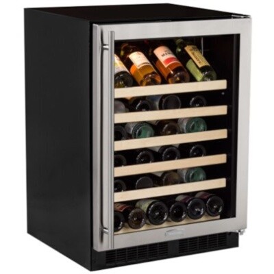 Marvel MLWC024SG01A - 24' Single Zone Wine Refrigerator, Stainless Steel, Glass Door 