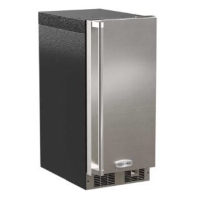 Marvel MPCP415SS01A - 15' Clear Ice Machine, Pump Drain, Solid Stainless Door, Reversible Door 