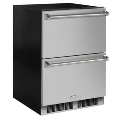 Marvel MPDR424SS71A - 24' Refrigerated Drawers, Solid Stainless Steel Drawer Fronts 