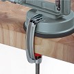 Vacuum base holds peeler securely. 