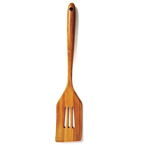 Norpro 7644 - Bamboo Slotted Spatula, Rounded 