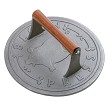 Norpro 1401 - Cast Iron Bacon Press w/Wood Handle, 9 in. 