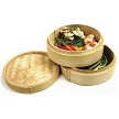 Norpro 1963 - 2 Tier Bamboo Steamer w/Lid, 10.5 x 2.75 in. 