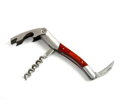 Norpro 476 - Wooden Waiter's Corkscrew W/Knife, 4.25 in. 