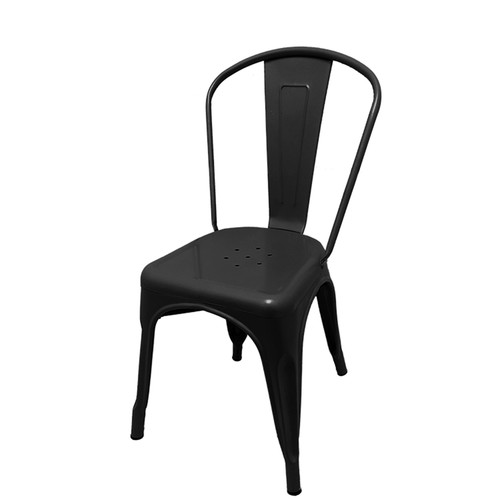 Oak Street OD-CM-0001-BLK Stacking Chair 