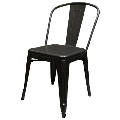 Oak Street OD-CM-820-BLK-XL Outdoor Stacking Chair 