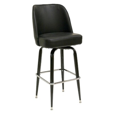 Oak Street SL3133-BLK Swivel Bar Stool 