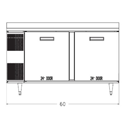 Randell 9205F-290 Work Top Freezer 