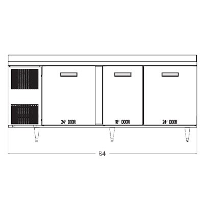 Randell 9225-513 Work Top Refrigerator 
