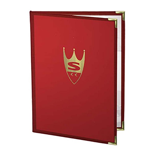 Risch 2002 4.25X11 - Pajco Menu Cover, 4-1/4' x 11', double pocket, 2 view, (Case of 25) 