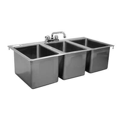 Serv-Ware DIS-3C1620-CWP-V Drop-In Sink 