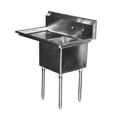 Serv-Ware E1CWP1824L-24-V One Compartment Sink 