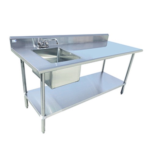 Serv-Ware TSF-3048-L Work Table with Prep Sink 