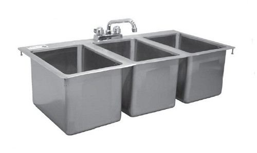 Serv-Ware DIS-3C1014-CWP-V Drop-In Sink 