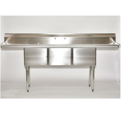 Skibee SKISSC3T16201418RL Three Compartment Sink 