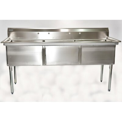 Skibee SKISSC3T18181400 Three Compartment Sink 