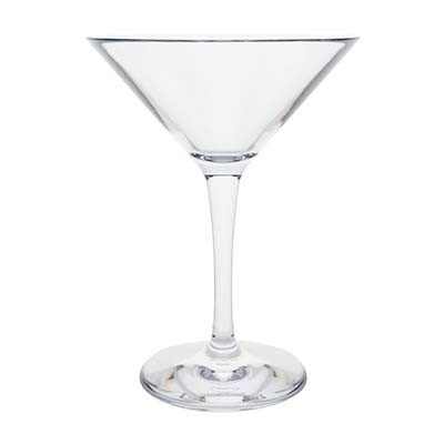 Strahl N401083 - Design Martini, 8-3/4 oz., 6-1/2' x 4-7/8', polycarbonate, clear (Case of 12) 