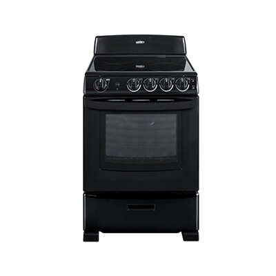 Summit REX2431BRT - Electric Range, 24'W, 2.9 cu.ft. oven, (4) elements, black exterior 