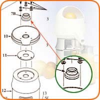 Sunkist 07B - Umbrella Seal, (only for use on grooved eccentric housing replaces 7, 8, & 9) 