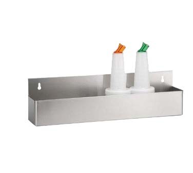 Tablecraft 5122 - Speed Rail, 22'L, single, holds 5 each quart/liter bottles, stainless steel 