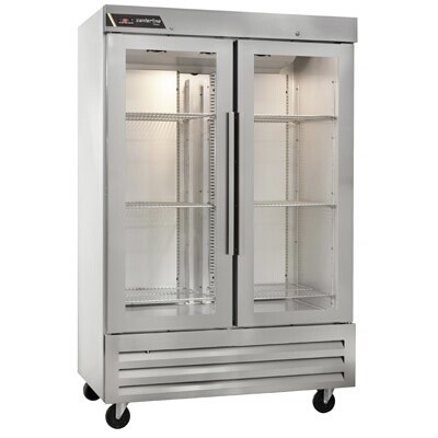 Traulsen CLBM-49R-FG-RR - Reach-in Refrigerator, two-section, (2) right hinged full-height glass doors 