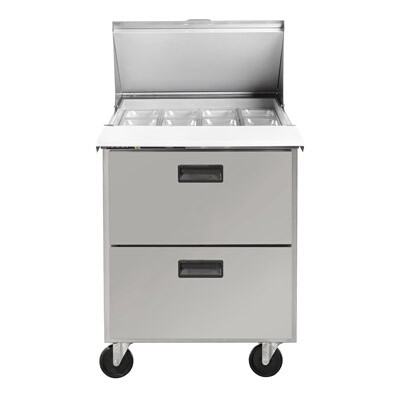 Traulsen CLPT-2708-DW - Sandwich Prep Table, 27' W, (8) 1/6 pan, (2) drawers 