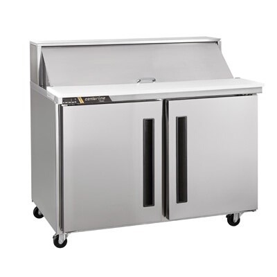 Traulsen CLPT-3610-SD-RR - Sandwich Prep Table, two-section, 36' W, (10) 1/6 pan, (2) right hinged doors 