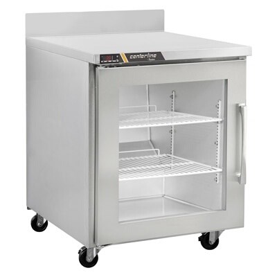 Traulsen CLUC-27R-GD-WTR - Work Top Refrigerator, 27' W, (1) right hinged glass door 