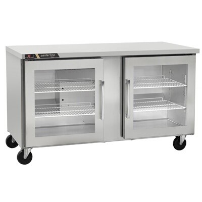 Traulsen CLUC-36R-GD-LR - Undercounter Refrigerator, two-section, 36' W, (1) left & (1) right hinged glass doors 