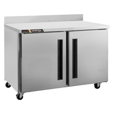 Traulsen CLUC-36R-SD-WTLR - Work Top Refrigerator, two-section, 36' W, (1) left & (1) right hinged solid doors 
