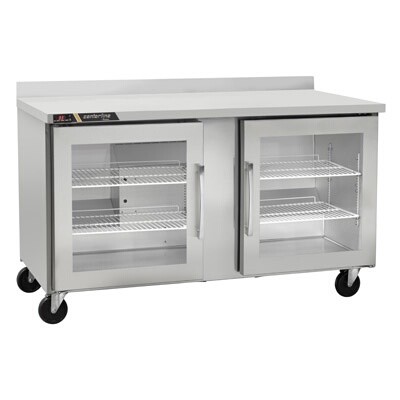 Traulsen CLUC-60R-GD-WTRR - Work Top Refrigerator, two-section, 60' W, (2) right hinged glass doors 