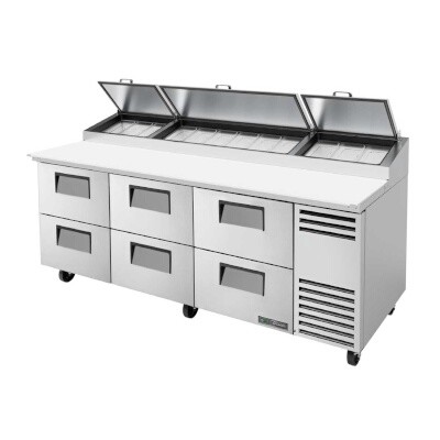 True TPP-AT-93D-6-HC Pizza Prep Table 