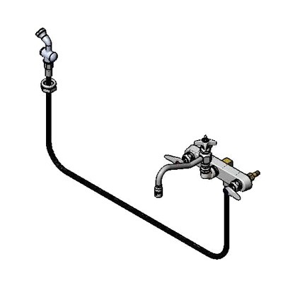 T&S Brass B-1157 Faucet with Spray Hose 