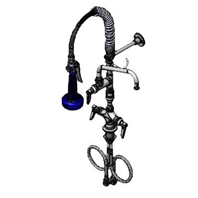 T&S Brass MPQ-2DLV-08-CR Pre-Rinse Faucet Assembly 