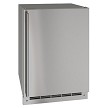 U-Line UORE124-SS01A - Outdoor Undercounter Refrigerator, 24'W, 5.4 cu. ft., (1) solid door 