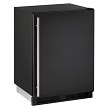 U-Line UHRF124-BS01A - Undercounter Dual Temp, 24'W, (1) solid door, white interior, black exterior 