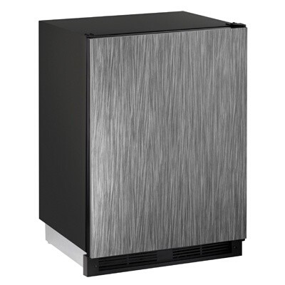 U-Line UHRF124-IS01A - Undercounter Dual Temp, 24'W, (1) solid door, black vinyl rear & side, integrated front panel 