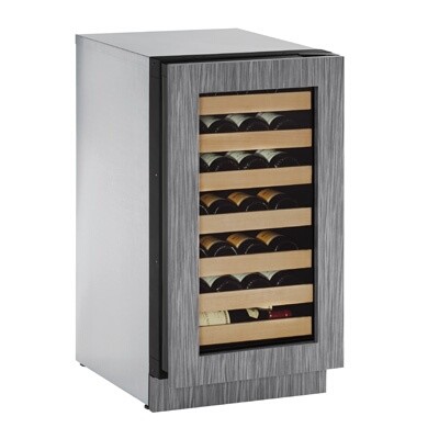 U-Line U-2218WCINT-00B - Wine Refrigerator, 17-3/4'W, (1) field reversible glass door 